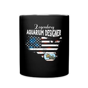 Aquariendesigner US - Tasse einfarbig - Schwarz - Vorne