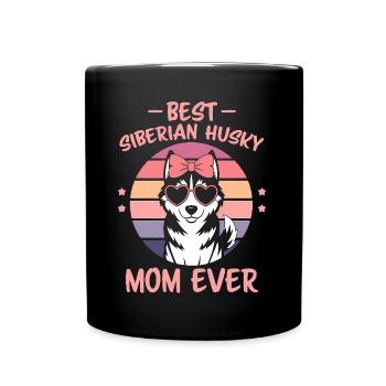 Siberian Husky Saying Siberian Huskies Gift - Full Colour Mug - black - Front