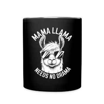 Lama Spruch Alpaka Lamas Lustiges Lama Geschenk - Tasse einfarbig - Schwarz - Vorne