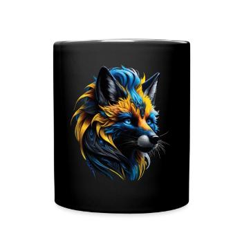 Drôle Renard Renard Art Animal Nature Animaux Animaux Sauvages - Mug uni - noir - Devant