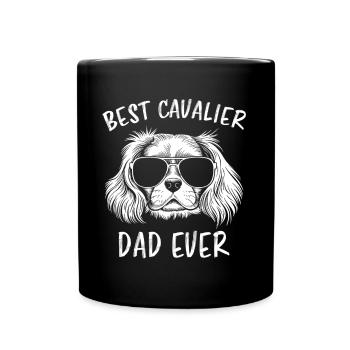 Cavalier King Charles Spaniel Disant Papa Cadeau - Mug uni - noir - Devant