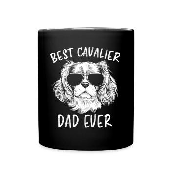 Cavalier King Charles Spaniel Disant Papa Cadeau - Mug uni - noir - Devant