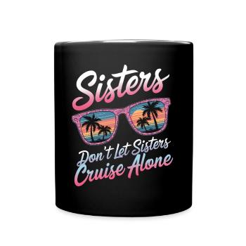 Kreuzfahrt Spruch Reise Schiffskreuzfahrt Geschenk - Tasse einfarbig - Schwarz - Vorne
