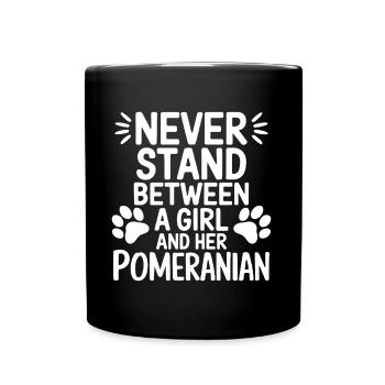Pomeranian Spruch Hund Lustige Pomeranian Geschenk - Tasse einfarbig - Schwarz - Vorne
