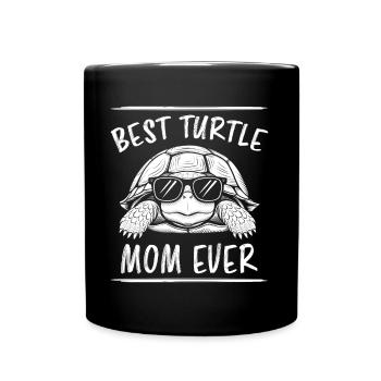 Schildkröte Spruch Lustiges Schildkröten Geschenk - Tasse einfarbig - Schwarz - Vorne