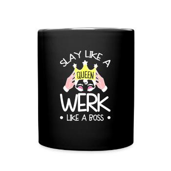 Travaillez comme un patron - Mug uni - noir - Devant