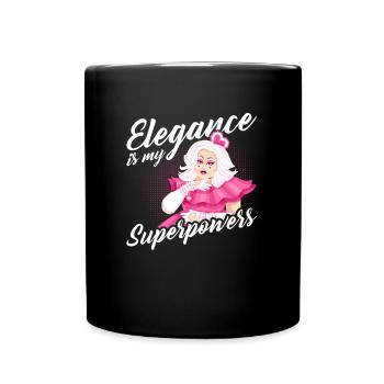 L’élégance est mon superpouvoir - Mug uni - noir - Devant