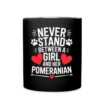 Pomeranian Spruch Hund Lustige Pomeranian Geschenk - Tasse einfarbig - Schwarz - Vorne