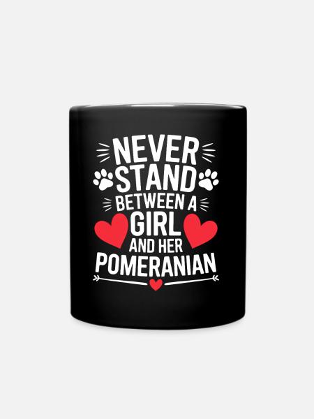 Pomeranian Spruch Hund Lustige Pomeranian Geschenk - Tasse einfarbig - Schwarz
