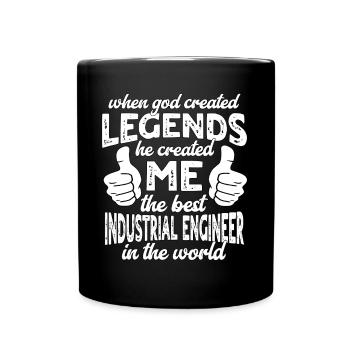 Best Industrial Engineer Legend - Full Colour Mug - black - Front