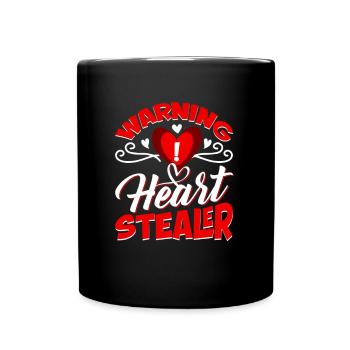 Warning Heartbreaker - Full Colour Mug - black - Front