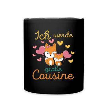 Bientôt, grand cousin 2026 Les Renards deviendront grands cousins - Mug uni - noir - Devant