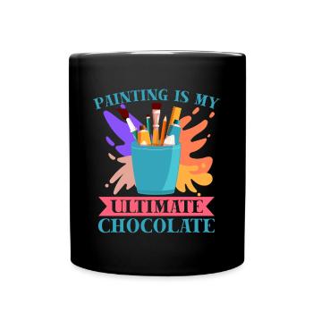 Artist Painter Graphic Painting Ultimate Chocolate - Full Colour Mug - black - Front