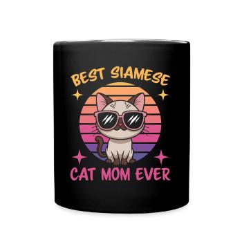 Siamkatze Spruch Siamkatze Mama Siamkatze Geschenk - Tasse einfarbig - Schwarz - Vorne