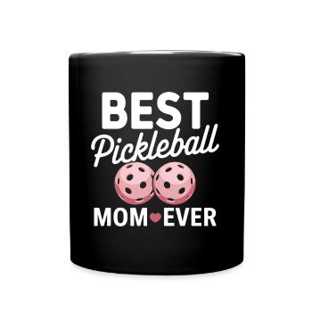 Pickleball Saying Mom Funny Pickleball Gift - Full Colour Mug - black - Front