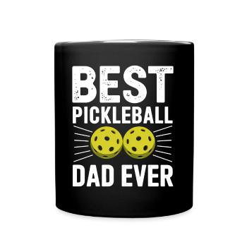 Pickleball Saying Dad Funny Pickleball Gift - Full Colour Mug - black - Front