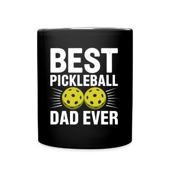 Pickleball Saying Dad Funny Pickleball Gift - Full Colour Mug - black - Front