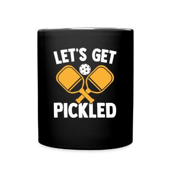 Let's Get Pickled Pickleball & Paddleball Player - Full Colour Mug - black - Front
