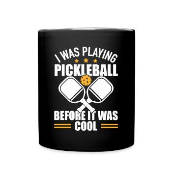 Joueur de pickleball Balle Sports Raquette en bois Tennis - Mug uni - noir - Devant
