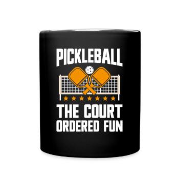 Pickleball : le paddleball amusant ordonné par le tribunal - Mug uni - noir - Devant