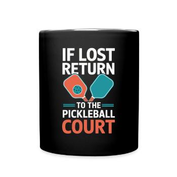 Tournoi de pickleball Chemise d’équipe Paddleball - Mug uni - noir - Devant