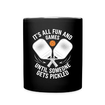Pickleball Player Paddleball Game Fun Gift - Full Colour Mug - black - Front