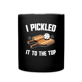I Pickled It To The Top Pickleball Gift - Full Colour Mug - black - Front