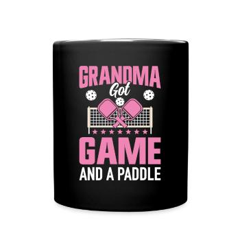 Pickleball Granny Paddleball Grand-mère Paddle Game - Mug uni - noir - Devant
