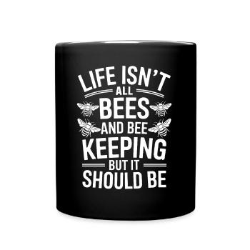 Beekeeper Saying Beekeeping Bee Funny Beekeeper Gift - Full Colour Mug - black - Front