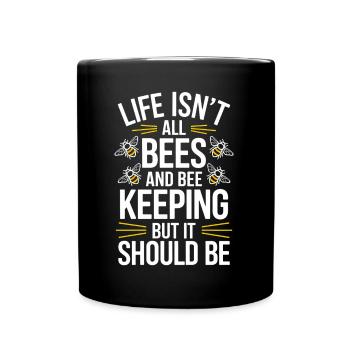 Beekeeper Saying Beekeeping Bee Funny Beekeeper Gift - Full Colour Mug - black - Front