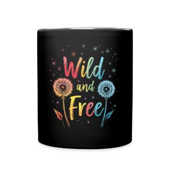 Löwenzahn Pusteblumen Liebhaber Blumen Floral - Tasse einfarbig - Schwarz - Vorne