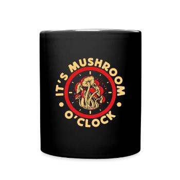 Champignon Cueillette Champignons Chasseur O ́Clock Morelle - Mug uni - noir - Devant