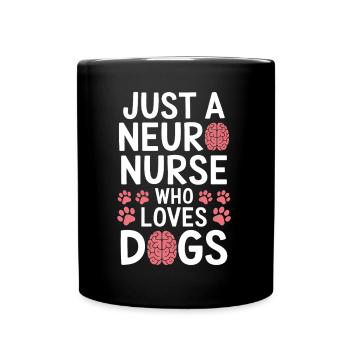 Neuro infirmière chien soignant neurologie cadeau - Mug uni - noir - Devant