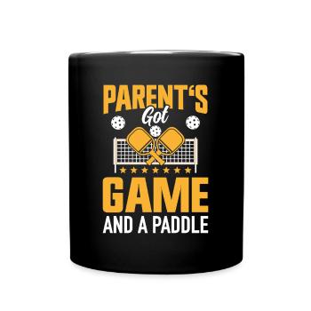Pickleball Parents Paddleball Maman Papa Paddle - Mug uni - noir - Devant