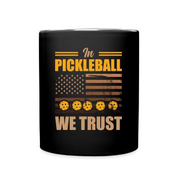 Pickleball USA Flag Paddleball Sportsman Team - Mug uni - noir - Devant