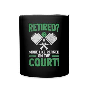 Grandpa Pickleball Player Retirement Retirement Paddleball - Full Colour Mug - black - Front