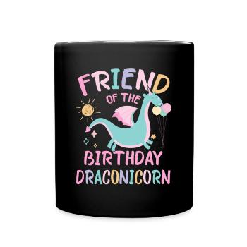 Ami De La Fille D’anniversaire Fête De La Famille Dracon - Mug uni - noir - Devant