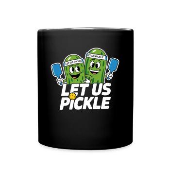 Lustiges Pickleball Gurken Liebhaber Ballsportart - Tasse einfarbig - Schwarz - Vorne