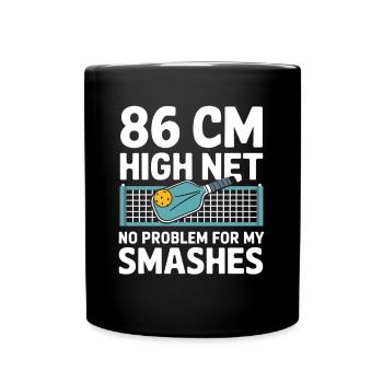 Pickleball Paddle Net Height Pickled Smashes - Full Colour Mug - black - Front
