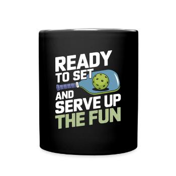 Pickleball Sports d’équipe Jeux de paddleball - Mug uni - noir - Devant
