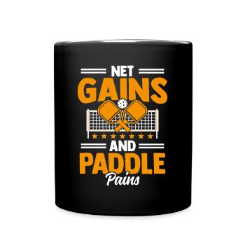 Joueur de pickleball Dinball Tournoi Paddleball - Mug uni - noir - Devant