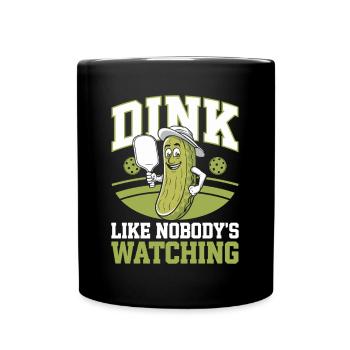 Pickleball Concombre Dinkball Dink Dinking Cadeau - Mug uni - noir - Devant