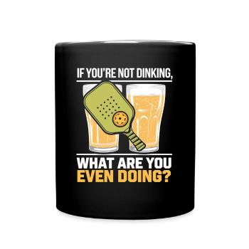 Drôle Pickleball Alcool Buveur de bière Balle Sports - Mug uni - noir - Devant