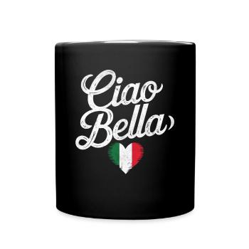 Ciao Bella - Tasse einfarbig - Schwarz - Vorne