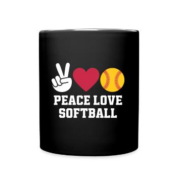 Softball Spruch Softball Lustig eSoftball Geschenk - Tasse einfarbig - Schwarz - Vorne