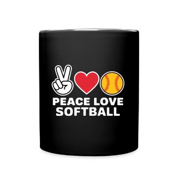 Softball Spruch Softball Lustig eSoftball Geschenk - Tasse einfarbig - Schwarz - Vorne