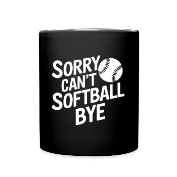 Softball Softballspieler Lustige Softball Geschenk - Tasse einfarbig - Schwarz - Vorne