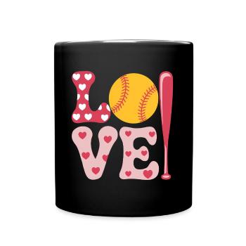 Softball Softballspieler Süßes Softball Geschenk - Tasse einfarbig - Schwarz - Vorne