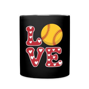 Softball Softballspieler Süßes Softball Geschenk - Tasse einfarbig - Schwarz - Vorne
