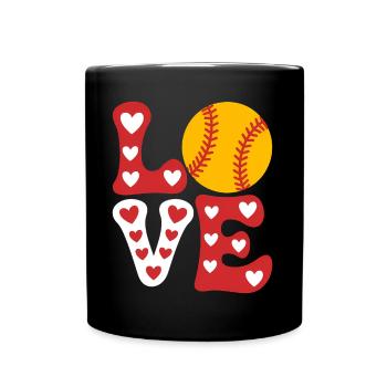 Softball Softballspieler Süßes Softball Geschenk - Tasse einfarbig - Schwarz - Vorne